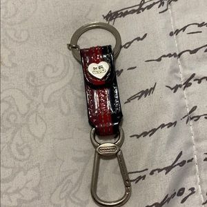 Coach colorful keychain with silver hardware